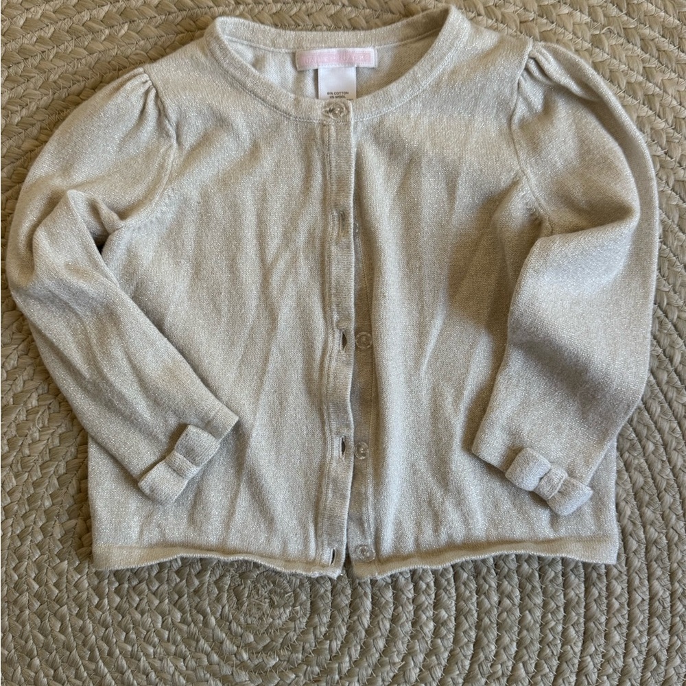 Janie and Jack Shimmering Golden Cardigan